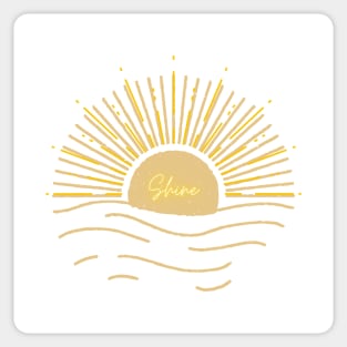 Sun Shine Drawing lines design Sticker